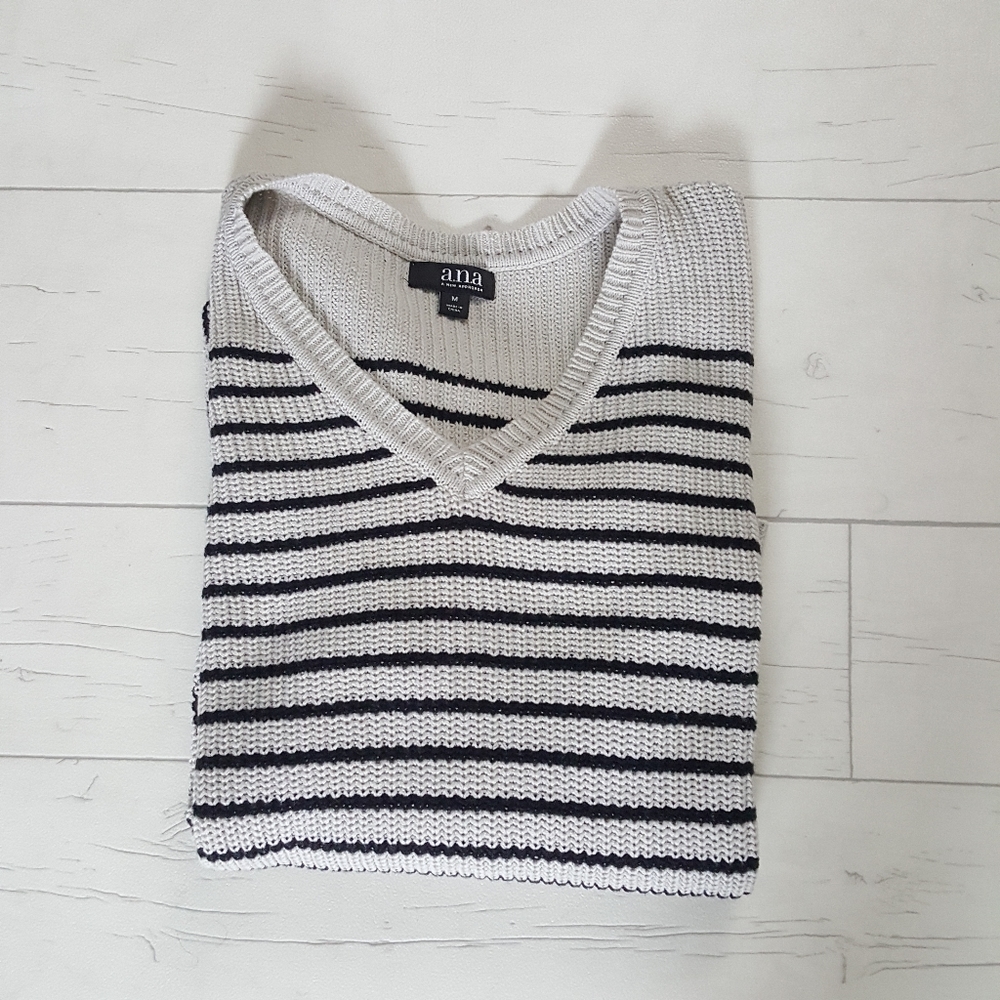 Striped Asymetrical Sweater